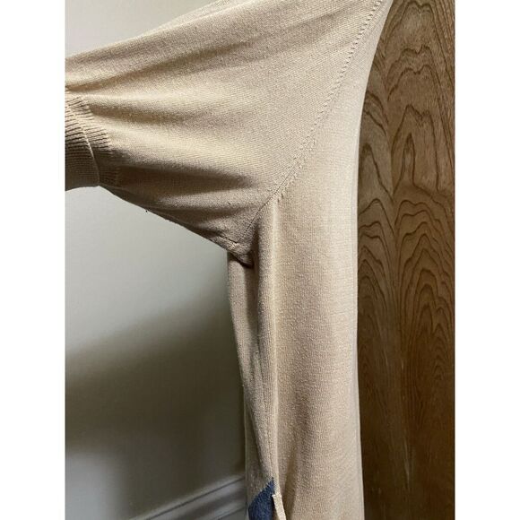 Vintage Van Heusen Tan Button Up Cardigan Waist Tie Gray/White/Brown Argyle Sz L - Picture 8 of 16